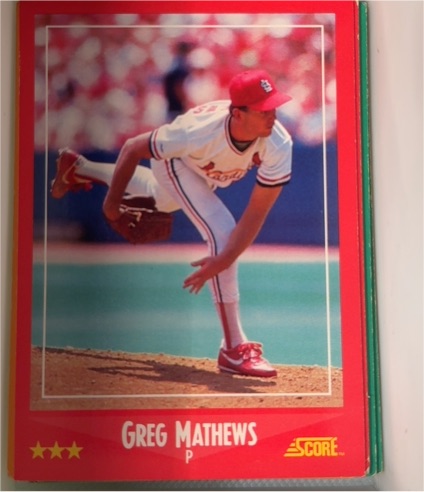 1988 Score #226 Greg Mathews — front