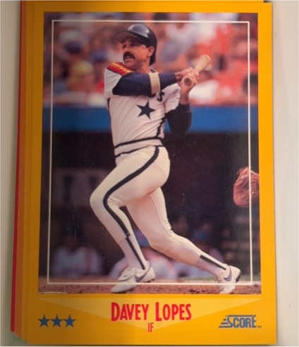 1988 Score #489 Davey Lopes — front