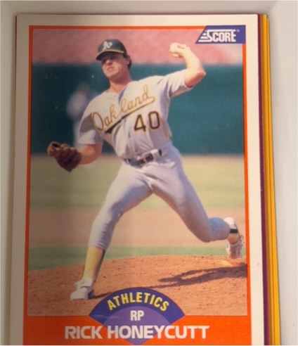 1989 Score #416 Rick Honeycutt — front