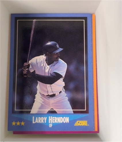 1988 Score #138 Larry Herndon — front