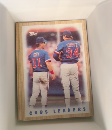 1987 Topps #581 Cubs Leaders Ron Cey Steve Trout — front