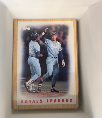 1987 Topps #256 Royals Leaders George Brett — front