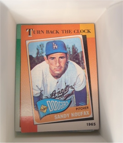 1990 Topps #665 Sandy Koufax Turn Back the Clock — front
