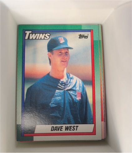 1990 Topps #357 Dave West — front