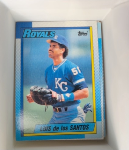 1990 Topps #452 Luis de los Santos — front