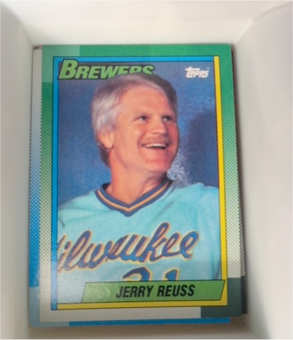 1990 Topps #424 Jerry Reuss — front