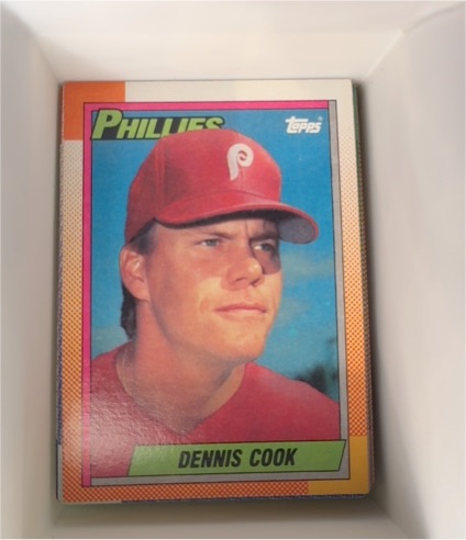 1990 Topps #615 Dennis Cook — front