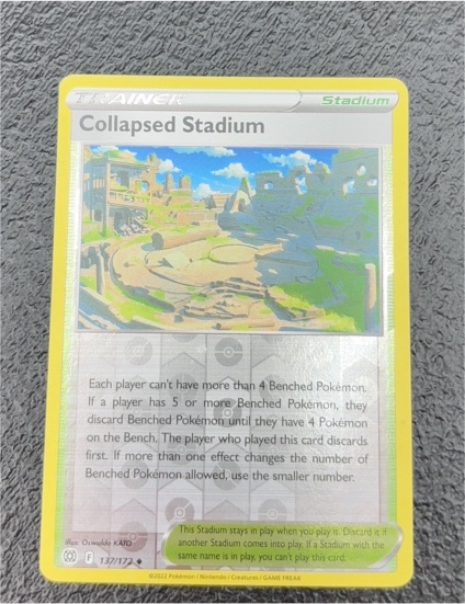 2022 Pokémon TCG Brilliant Stars #137 Collapsed Stadium — front
