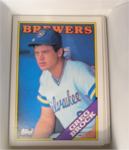 1988 Topps #212 Greg Brock — front
