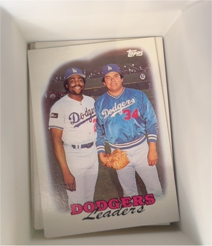 1988 Topps #489 Dodgers Leaders Pedro Guerrero Fernando Valenzuela — front
