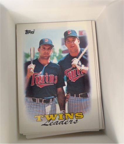 1988 Topps #609 Twins Leaders Gary Gaetti/Kent Hrbek — front