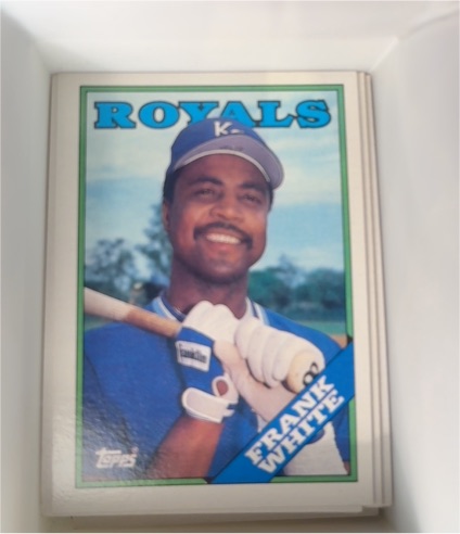 1988 Topps #595 Frank White — front
