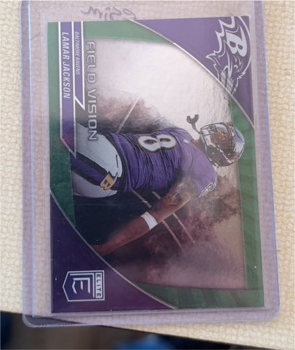 2024 Panini Donruss Elite #2 Lamar Jackson Field Vision Green Parallel — front