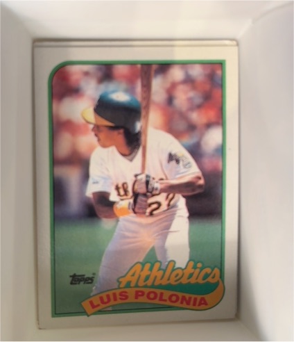 1989 Topps #424 Luis Polonia — front