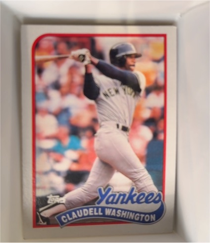 1989 Topps #185 Claudell Washington — front