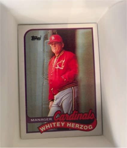 1989 Topps #654 Whitey Herzog — front