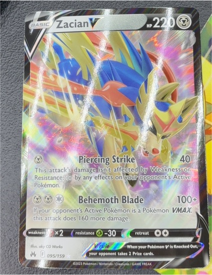 2023 Pokémon TCG Crown Zenith #095 Zacian V — front