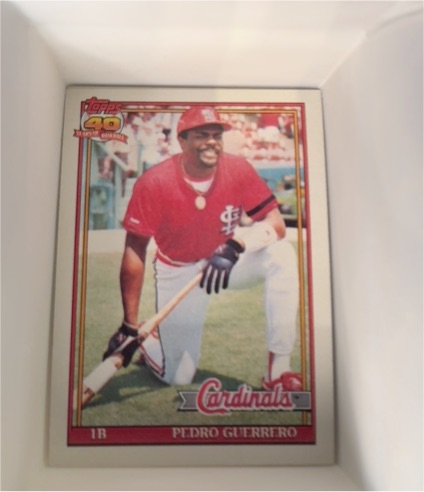 1991 Topps #20 Pedro Guerrero — front