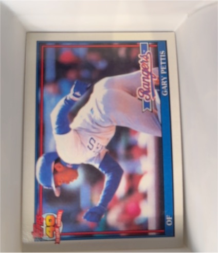 1991 Topps #314 Gary Pettis Texas Rangers — front