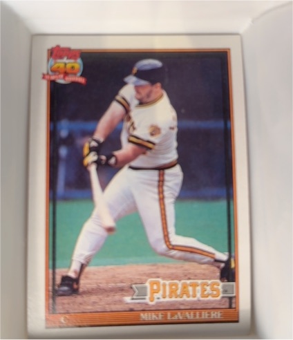 1991 Topps #665 Mike LaValliere — front