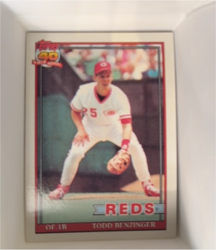 1991 Topps 40 Years of Baseball #334 Todd Benzinger — front