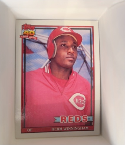 1991 Topps 40 Years of Baseball #204 Herm Winningham — front