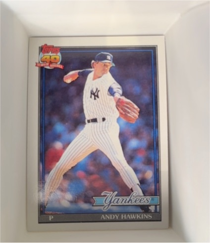 1991 Topps #635 Andy Hawkins — front