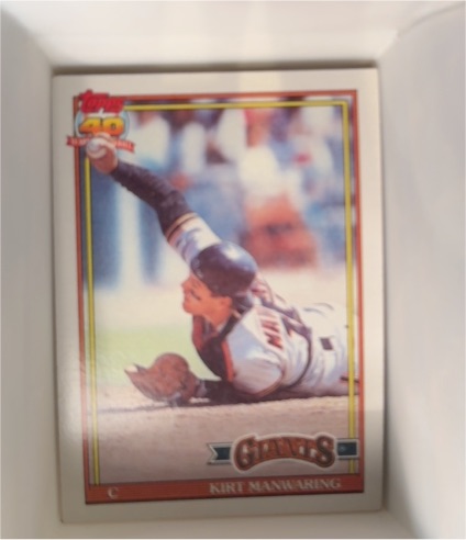 1991 Topps #472 Kirt Manwaring — front