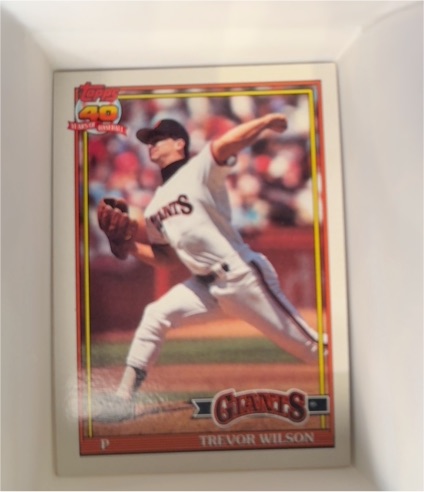 1991 Topps #96 Trevor Wilson — front