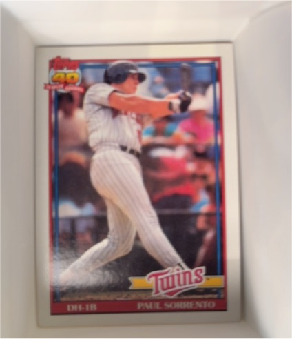 1991 Topps #654 Paul Sorrento — front