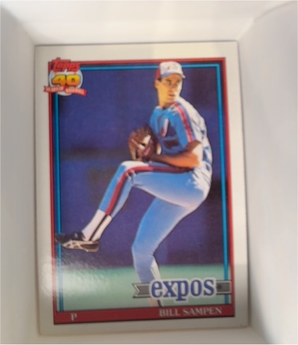 1991 Topps #649 Bill Sampen Montreal Expos — front