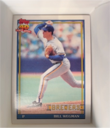 1991 Topps #617 Bill Wegman Milwaukee Brewers — front
