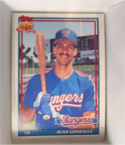 1991 Topps #224 Juan Gonzalez — front