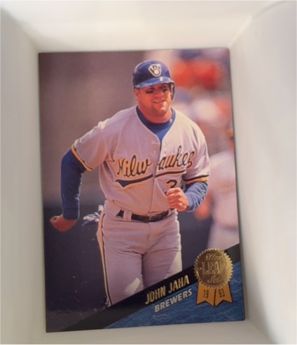 1993 Leaf #350 John Jaha — front
