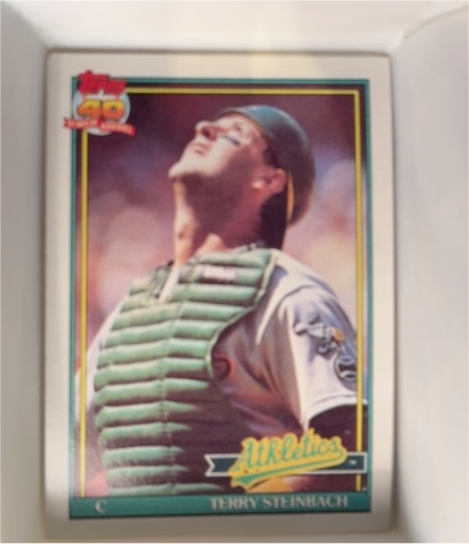 1991 Topps #625 Terry Steinbach — front