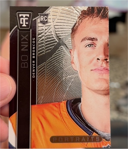 2024 Panini Totally Certified Portraits #2 Bo Nix Rookie Card Denver Broncos — front