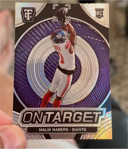 2024 Panini Totally Certified #4 Malik Nabers On Target Mirror RC — front