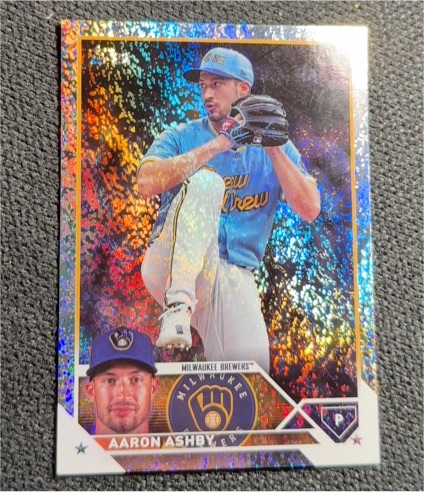 2023 Topps Holiday #X Aaron Ashby — front