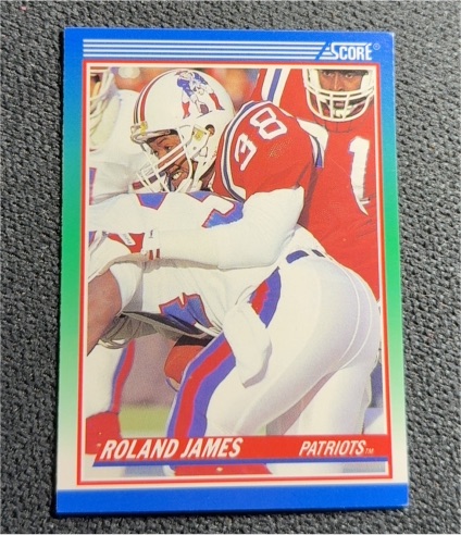 1990 Score #376 Roland James — front