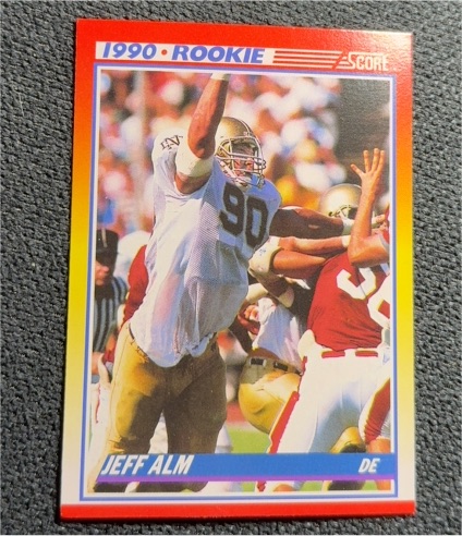 1990 Score #298 Jeff Alm Rookie — front