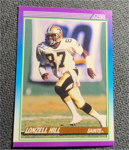 1990 Score #187 Lonzell Hill — front