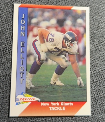 1991 Pacific Football #345 John Elliott — front