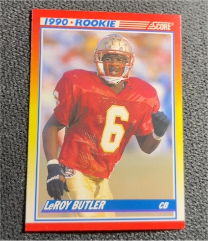 1990 Score #619 LeRoy Butler Rookie Card — front