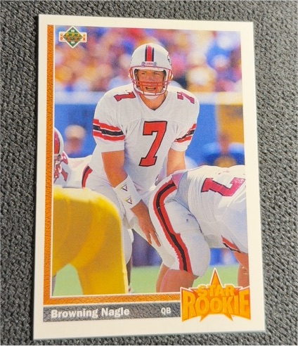 1991 Upper Deck #11 Browning Nagle — front