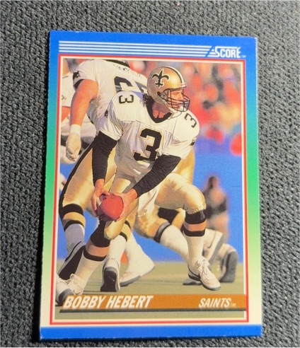 1990 Score #45 Bobby Hebert — front