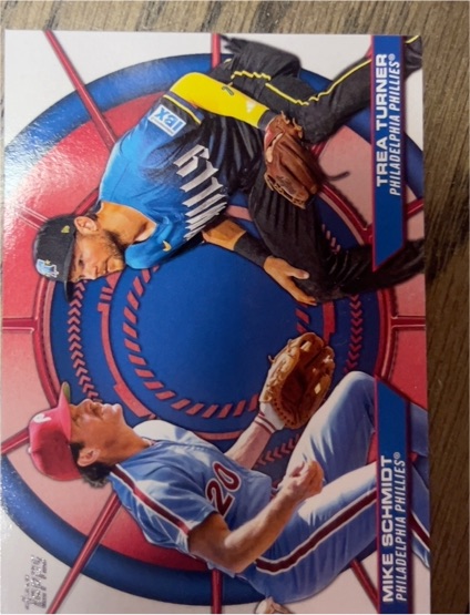 2025 Topps Series 2 Dynamic Duos #DD-12 Mike Schmidt Trea Turner — front