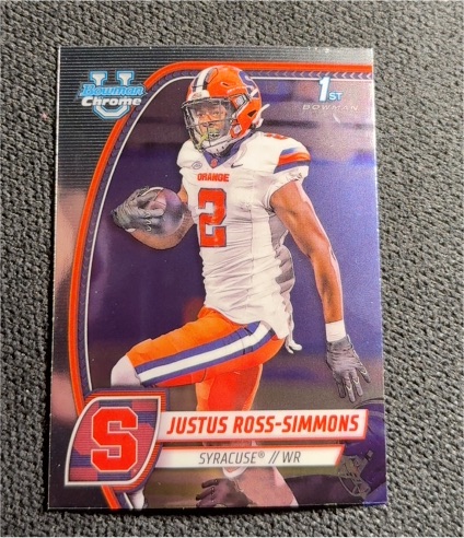 2024 Bowman Chrome University #109 Justus Ross-Simmons — front