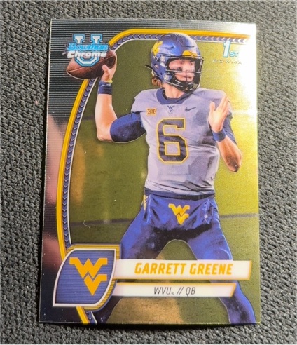 2024 Bowman University Chrome #77 Garrett Greene — front