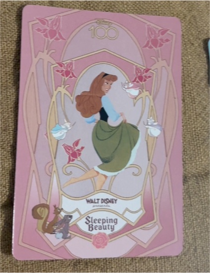 2023 Bandai Disney 100 Wonder Card Sleeping Beauty Princess Aurora — front