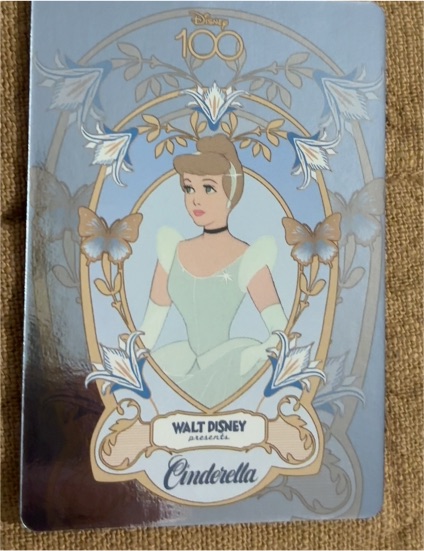 2023 Bandai Disney 100 Wonder Card Collection Cinderella — front